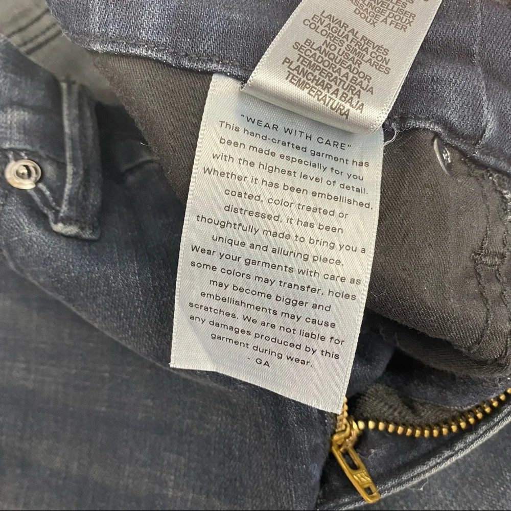 Good American Good Waist Crop High Rise Raw Hem Skinny Jeans Blue631